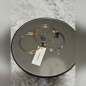 NWT Coach Silver and Gold 3 Piece Bracelet Bangles